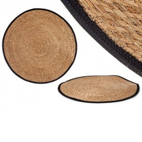 Comprar Alfombra Natural Borde Negro 100 Cm  Giftdecor 22064 al Mejor Precio
