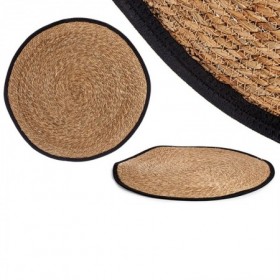 Comprar Alfombra Natural Borde Negro 80 Cm  Giftdecor 22063 al Mejor Precio