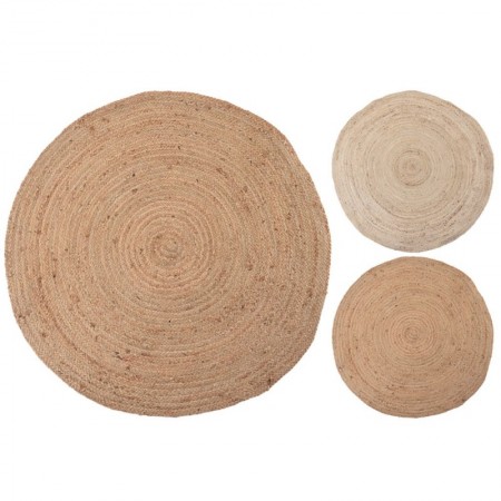 Comprar Alfombra Redonda Yute 90 Cm Surtida  Importacion 22035 al Mejor Precio