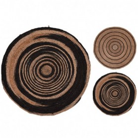 Comprar Alfombra Yute Circulos 90 Cm  Importacion 22045 al Mejor Precio