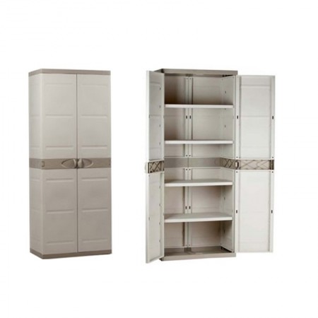 Comprar Armario 4 Estantes 70X44X176 Cm 9203 Beige  Plastiken 245249 al Mejor Precio