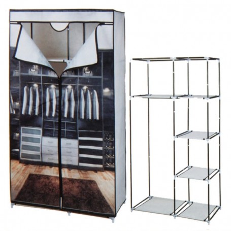 Comprar Armario Desmontable Decorado 88X45X160 Cm  Storage 208061 al Mejor Precio