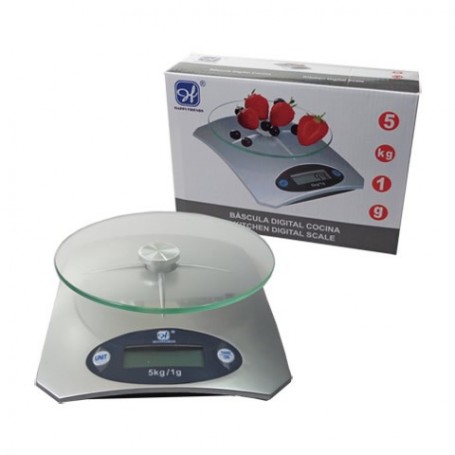 Comprar Balanza Plato Vidrio 5Kg/1Gr  Happyfriends 30149 al Mejor Precio