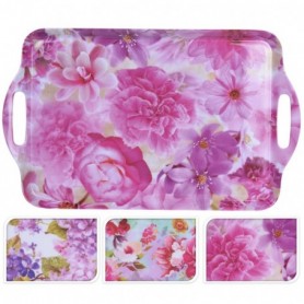 Comprar Bandeja Melamina Asas Flores 48X30Cm  Importacion 20103 al Mejor Precio