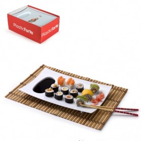Comprar Bandeja Sushi 20,5X32,6 Cm Blanca  Plasticforte 35145 al Mejor Precio
