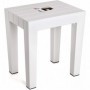 Comprar Banqueta Lombok Blanco 41X38X29 Cm  Tatay 238020 al Mejor Precio