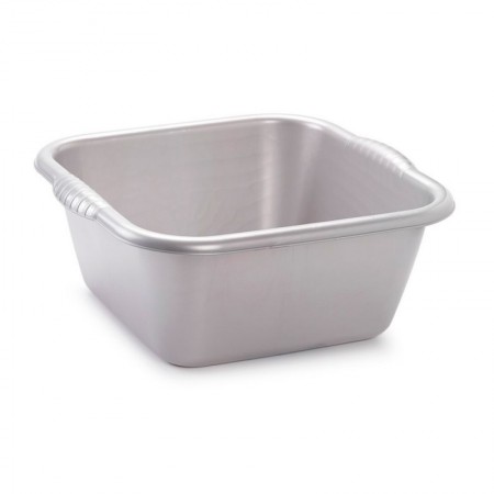 Comprar Barreño Cuadrado 10 L Plata  Plasticforte 35261 al Mejor Precio