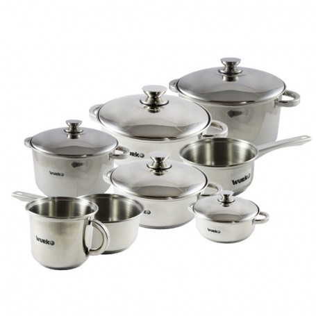 Comprar Bateria Inoxidable Kora 13 Elementos 8 Piezas  Wurko 172195 al Mejor Precio