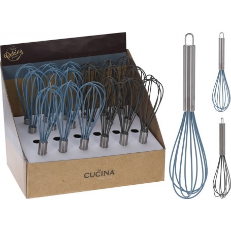 Comprar Batidor Silicona Mango Inoxidable 26 Cm  Lacucina 19117 al Mejor Precio