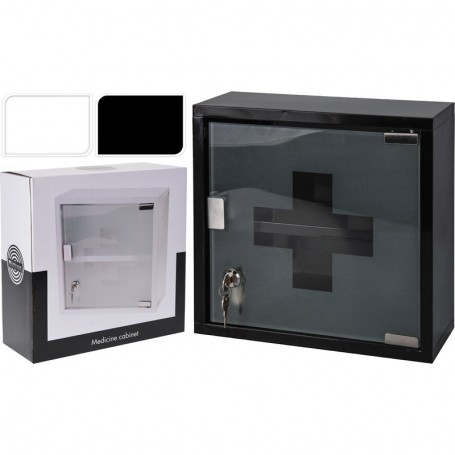 Comprar Botiquin Blanco/Negro 30X30X12 Cm Surtido  Importacion 173024 al Mejor Precio