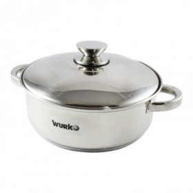 Comprar Cacerola Inoxidable Semiabombada Kora 22 Cm  Wurko 172173 al Mejor Precio