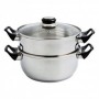 Comprar Cacerola Vapor Inoxidable Tapa Vidrio 22 Cm  Quid 1507 al Mejor Precio