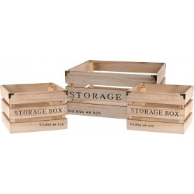 Comprar Cajas Madera 1X36 Cm + 2X24 Cm Lote 3 Importacion 17036 al Mejor Precio