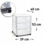Comprar Cajonera Sena 3 Cajones Ruedas Blanca  Plasticforte 35275 al Mejor Precio