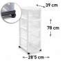 Comprar Cajonera Tamesis 4 Cajones Ruedas Blanca  Plasticforte 35169 al Mejor Precio