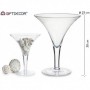 Comprar Centro Mesa Copa Martini Vidrio 25X30 Cm  Giftdecor 20452 al Mejor Precio