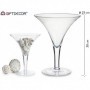 Comprar Centro Mesa Copa Martini Vidrio 25X30 Cm  Giftdecor 20452 al Mejor Precio