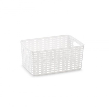 Comprar Cesta Mimbre 33X22 Cm 10 Litros Blanca  Plasticforte 35177 al Mejor Precio