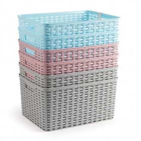 Comprar Cesta Mimbre 38,5X28,5X19 Cm Surtidas  Plasticforte 35131 al Mejor Precio