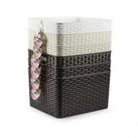 Comprar Cesta Rattan 28,5 L N6 34X40 Cm Surtida  Plasticforte 35278 al Mejor Precio