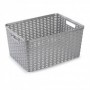 Comprar Cesta Rattan 38.5X28.5 Cm Plata  Plasticforte 35251 al Mejor Precio