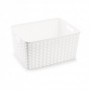Comprar Cesta Rattan 38X28 Cm Blanca  Plasticforte 35250 al Mejor Precio
