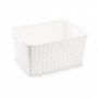 Comprar Cesta Rattan 38X28 Cm Blanca  Plasticforte 35250 al Mejor Precio