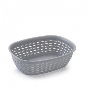 Comprar Cesta Rattan Multiusos Gris  Plasticforte 35273 al Mejor Precio