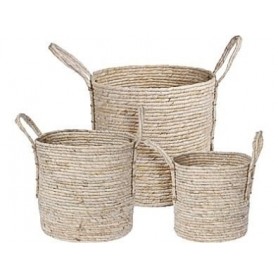 Comprar Cestas Asas Cuerda 33 Cm Lote 3 Importacion 224011 al Mejor Precio