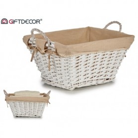 Comprar Cesto Ropa Limpia Mimbre Blanco  Giftdecor 224035 al Mejor Precio