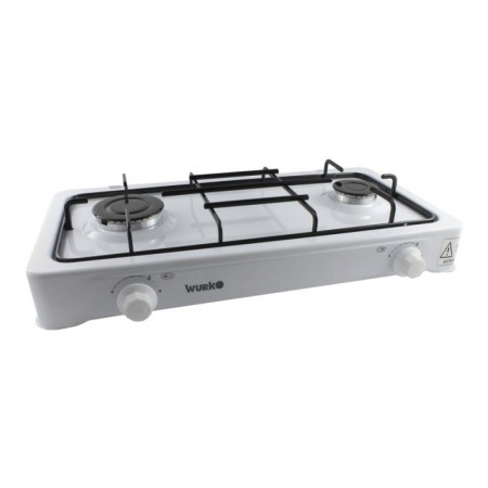 Comprar Cocina Gas 2 Fuegos Quemador Esmalte 58X30 Cm  Wurko 27031 al Mejor Precio