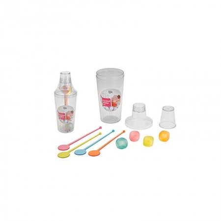 Comprar Coctelera Plastico Con Accesorios 9 Piezas 23X8 Cm   Excellent 20054 al Mejor Precio