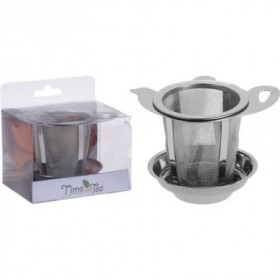 Comprar Colador Te Inoxidable + Bandeja Blister Timefortea 172048 al Mejor Precio