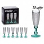 Comprar Copas Flauta Diamante Pie Turquesa 6 Piezas Estuche 6 Vivalto 20446 al Mejor Precio