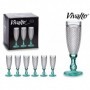 Comprar Copas Flauta Diamante Pie Turquesa 6 Piezas Estuche 6 Vivalto 20446 al Mejor Precio