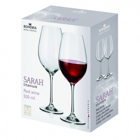 Comprar Copas Vino Sarah 520 Ml 2 Piezas Estuche 2 Bohemia 101443 al Mejor Precio