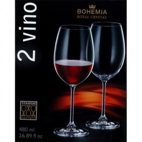 Comprar Copas Vino Titanium 480 Ml Estuche 2 Bohemia 101434 al Mejor Precio