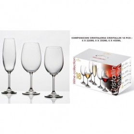 Comprar Cristaleria Cristallin 18 Piezas  Bohemia 101424 al Mejor Precio