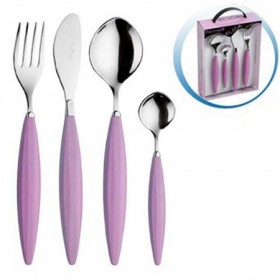Comprar Cuberteria 24 Piezas Elica Lila  Pinti 108861 al Mejor Precio