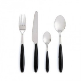 Comprar Cuberteria Black Look 24 Piezas  Quid 1597 al Mejor Precio