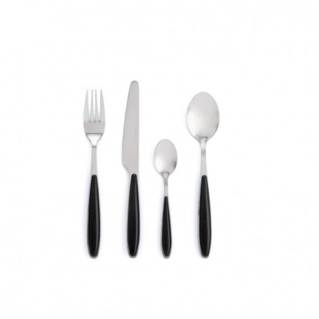 Comprar Cuberteria Black White 24 Piezas 6 Servicios  Quid 1581 al Mejor Precio