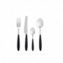 Comprar Cuberteria Black White 24 Piezas 6 Servicios  Quid 1581 al Mejor Precio