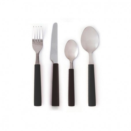 Comprar Cuberteria Mango Negro + Bandeja 24 Piezas  Quid 1551 al Mejor Precio