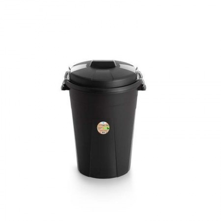 Comprar Cubo Basura 100 L + Tapa Negro  Dech 240003 al Mejor Precio