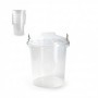 Comprar Cubo Basura 21L Cierre Metal Transparente  Plasticforte 35256 al Mejor Precio