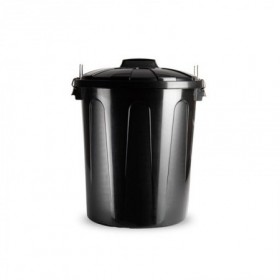 Comprar Cubo Basura 51L + Tapa Negro  Plasticforte 35255 al Mejor Precio