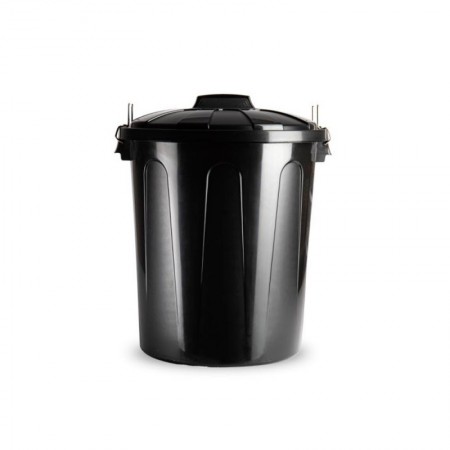 Comprar Cubo Basura 51L + Tapa Negro  Plasticforte 35255 al Mejor Precio