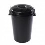 Comprar Cubo Basura Con Tapa 100L Negro  Plasticforte 35179 al Mejor Precio