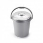Comprar Cubo Basura Con Tapa 21 Litros Plata Eco  Plasticforte 35181 al Mejor Precio