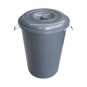 Comprar Cubo Basura Con Tapa 85 L Gris  Atlas 31106 al Mejor Precio